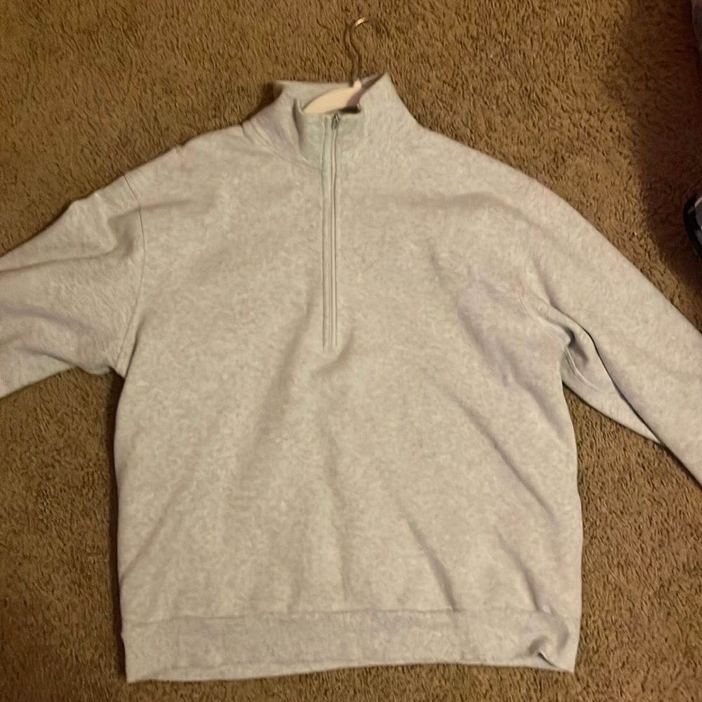 Men’s Lululemon steady state half zip Heathered Core Ultra Light Grey